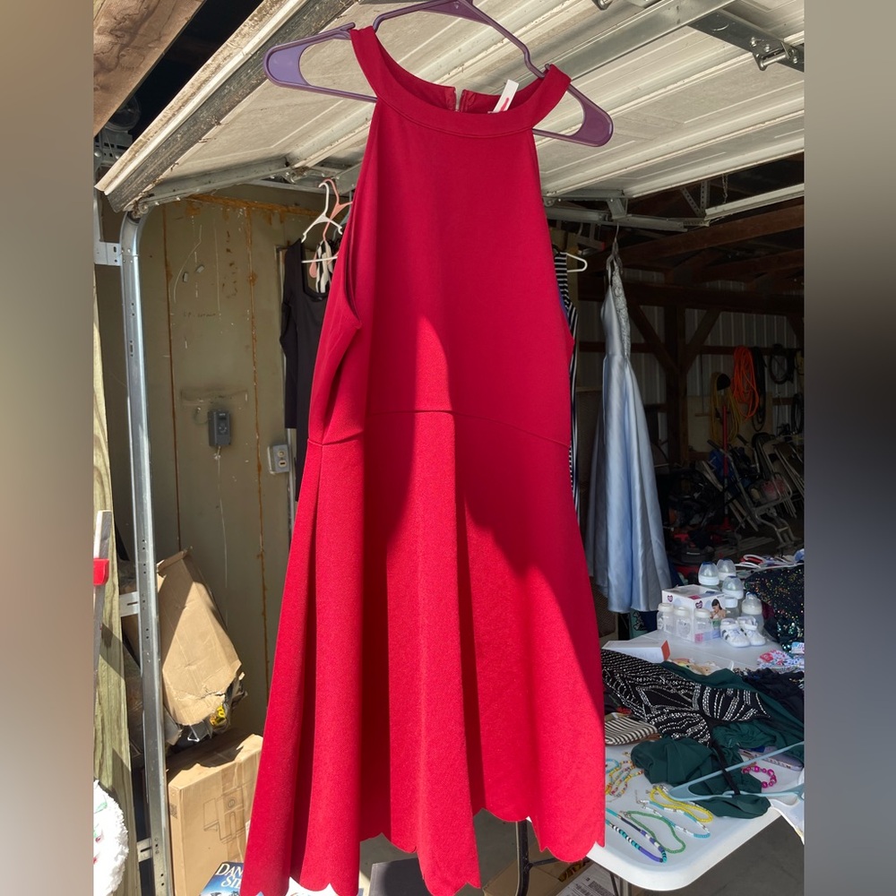 Chic Halter Red Dress